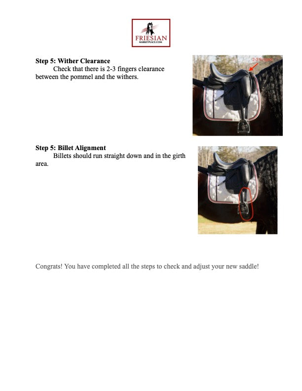 Friesian Dressage Saddle with Adjustable Tree